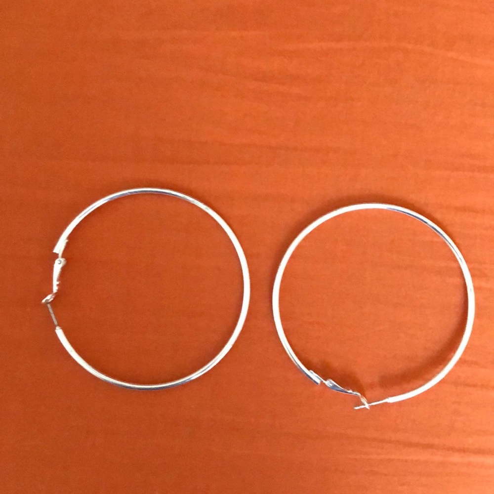 Silver hoops